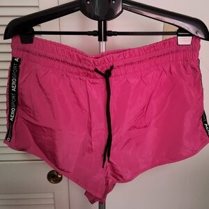 New Pink Athletic Shorts with Black Accents